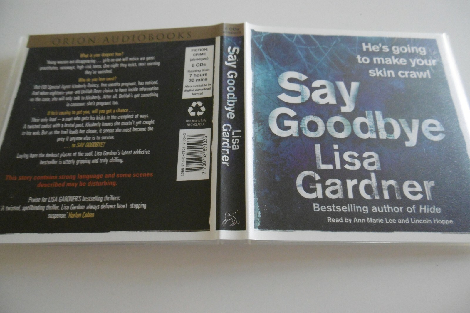 SAY GOODBYE LISA GARDNER 6 CD AUDIO READ ANNE MARIE LEE & LINCOLN HOPPE 7 HR 30