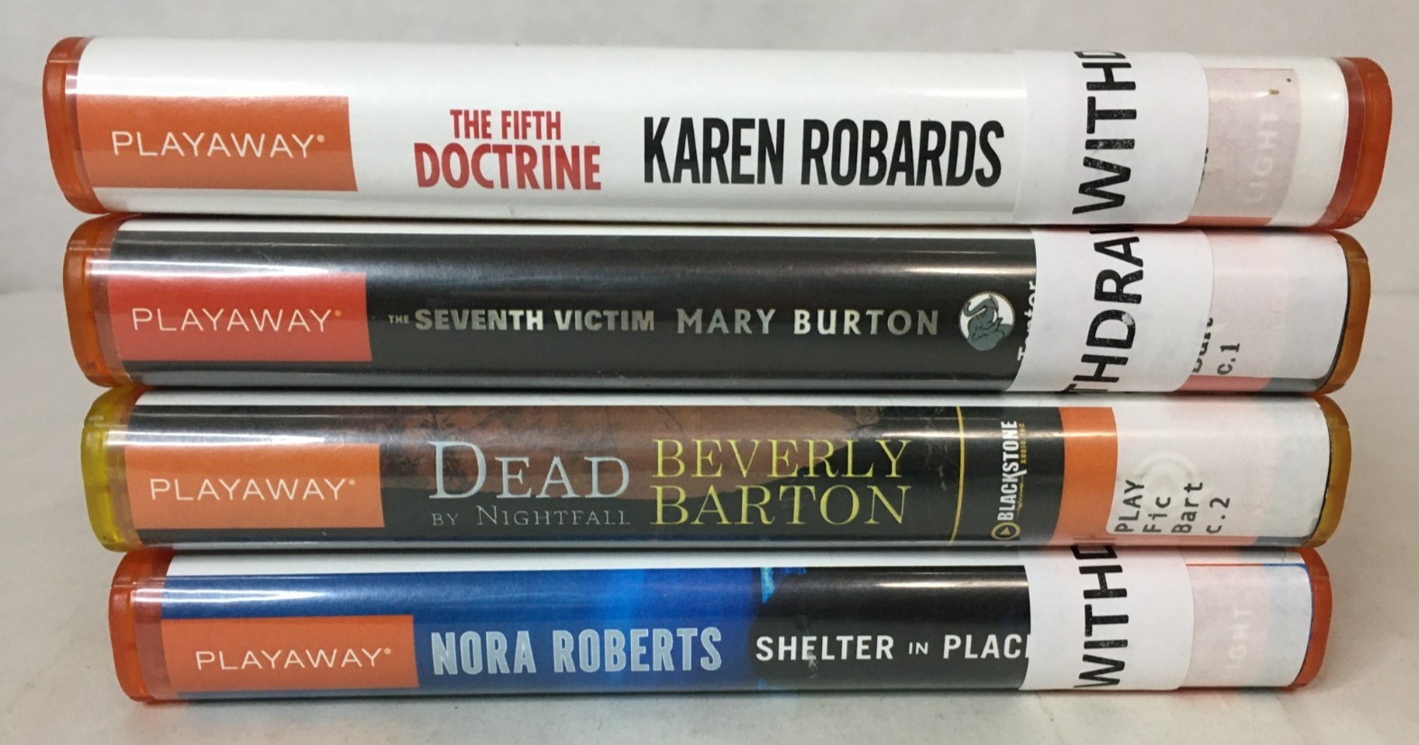 Lot of 4 Romantic Suspense Thriller PLAYAWAY Audiobooks — Full Novels Audio