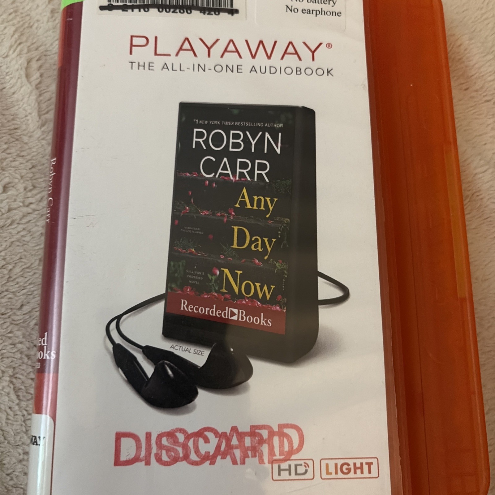 Playaway Audiobook Audio Book Ex Library — Any Day Now By Robyn Carr