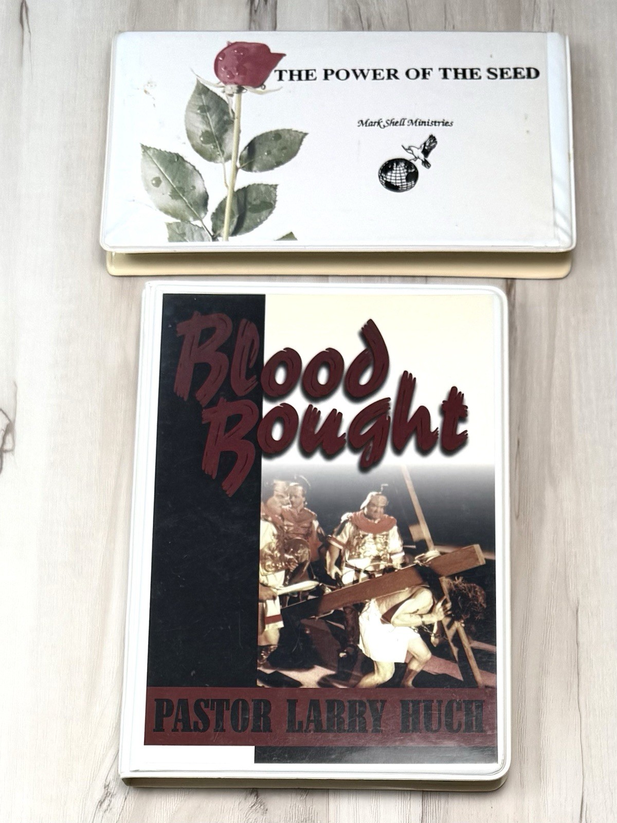 Lot 2 Christian Sermons Audio Cassette BLOOD BOUGHT Larry Huch POWER OF THE SEED