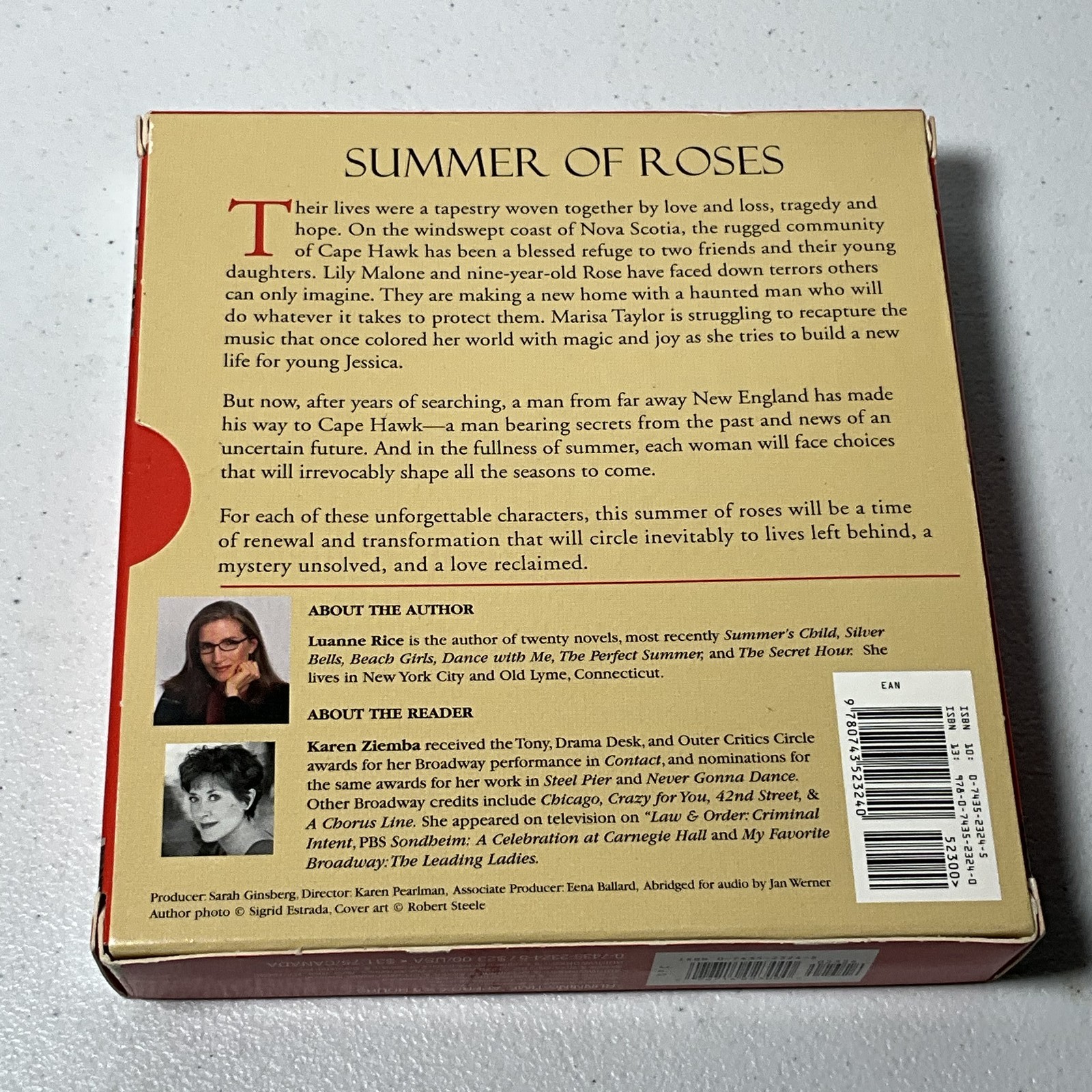 Luanne Rice — Summer Of Roses Audio CD — Read by Karen Ziemba Unabridged