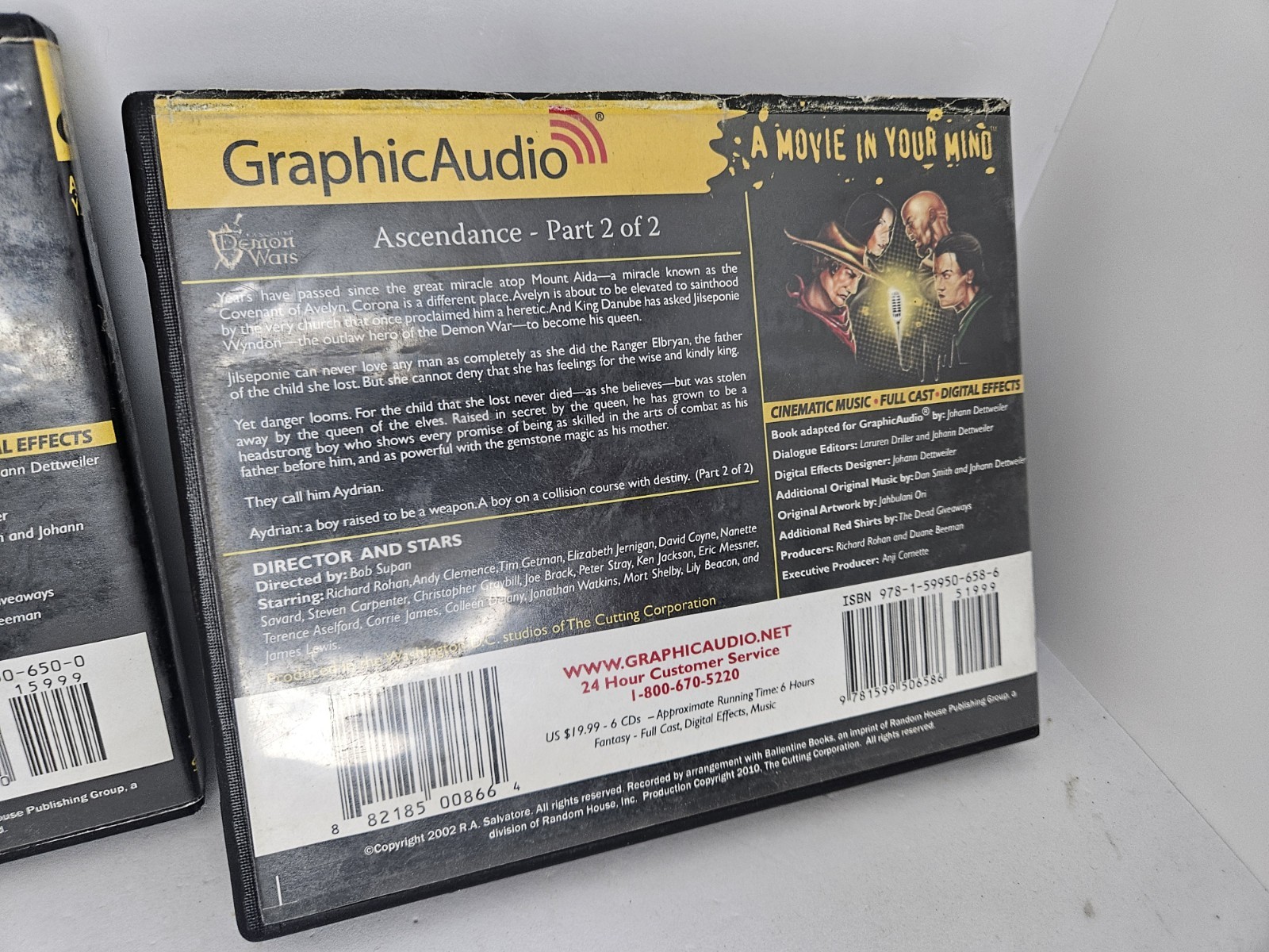 Ascendance Part 1 & 2 The Demon Wars Saga Graphic Audio Book Used Condition