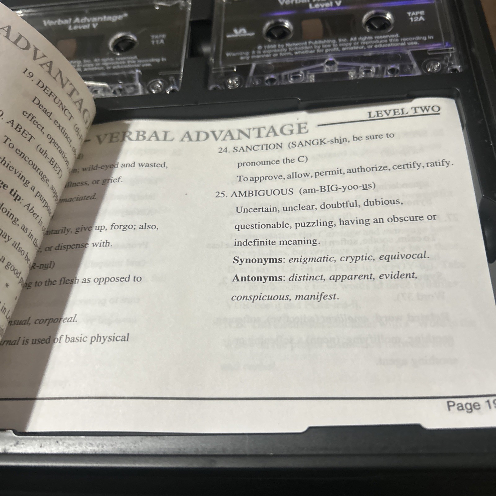 Verbal Advantage Success Edition Advanced Charles H Elster — 12 Cassettes