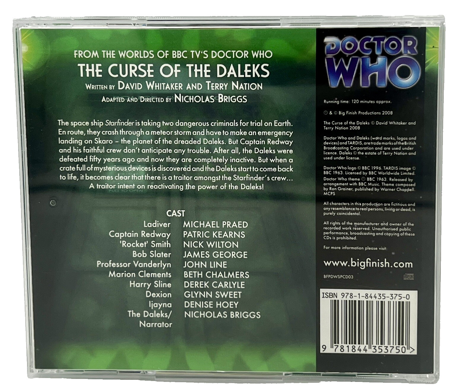 Doctor Who Stageplays The Curse of The Daleks Big Finish CD