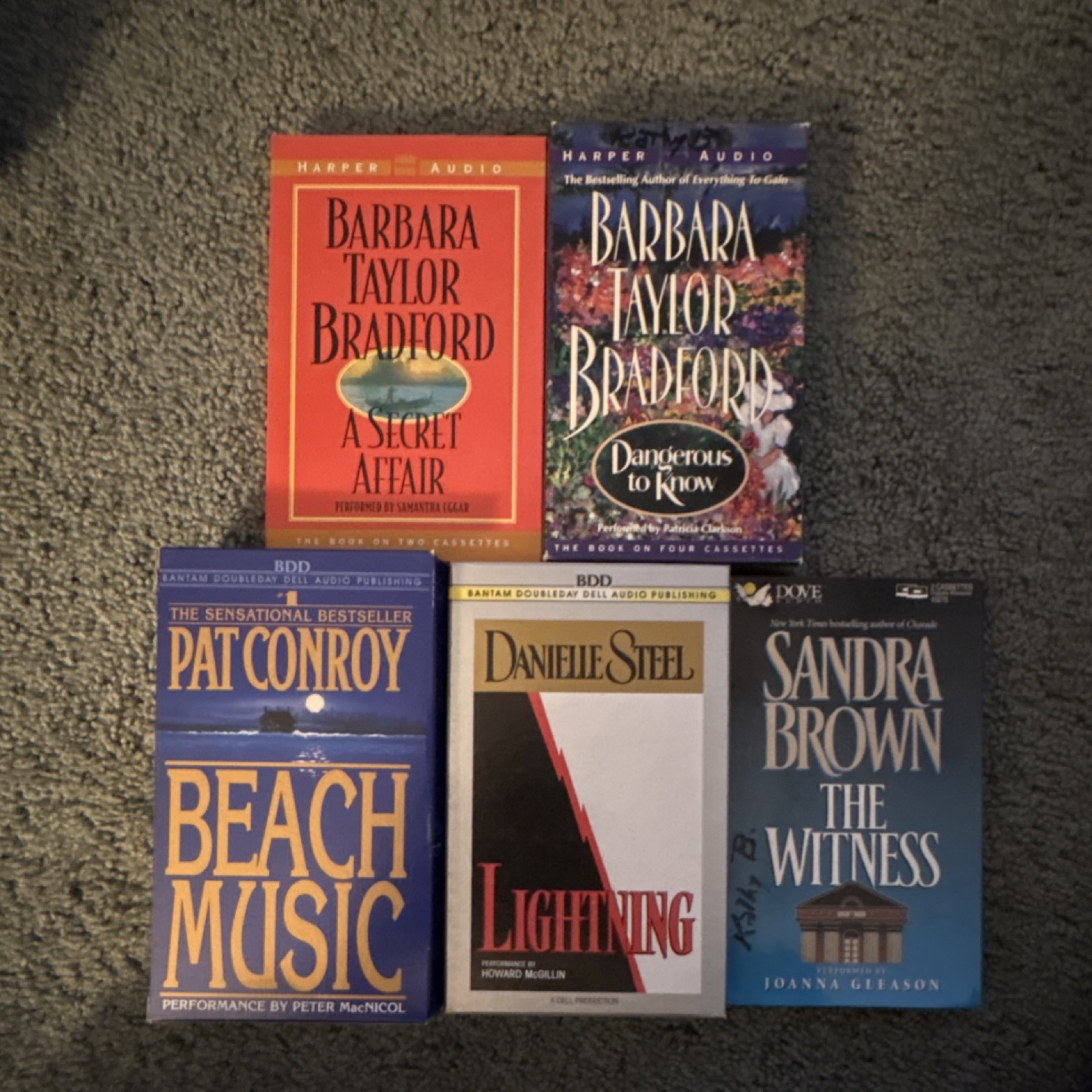 Audiobook Cassette Set Lot Bradford Conroy Steel Brown Lot of 5