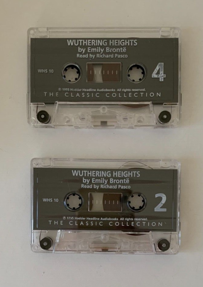 Wuthering Heights by Emily Bronte AUDIOBOOK CASETTE 1995 Read by Richard Pasco