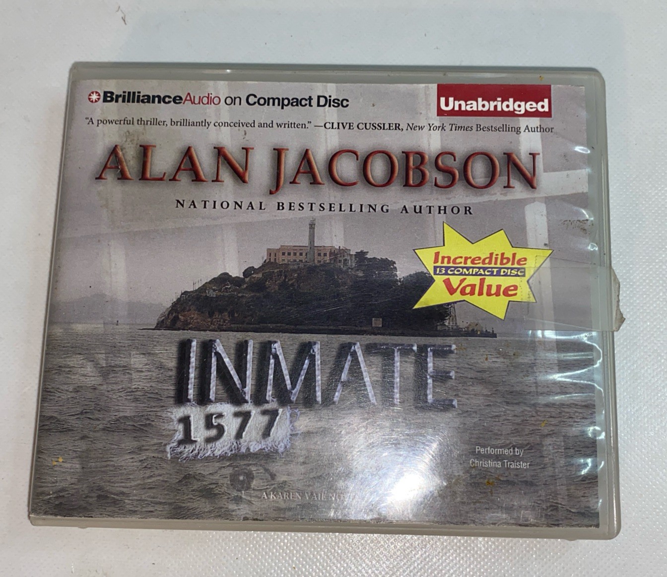 GOOD Audiobook CD Inmate 1577 Alan Jacobson Karen Vail Series Unabridged