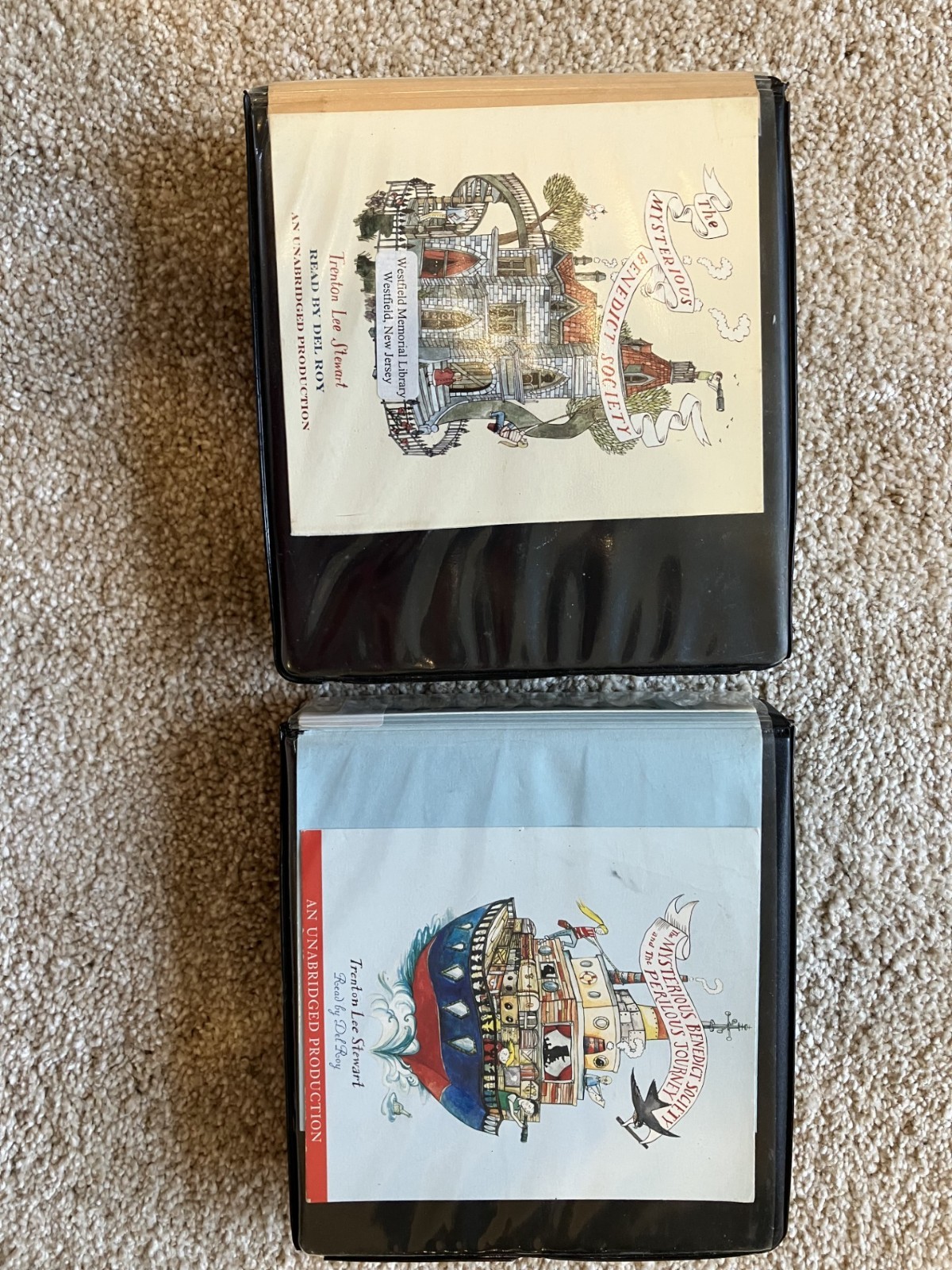 2 AUDIOBOOK LOT (22 CDs) Mysterious Benedict Society and The perilous Journey