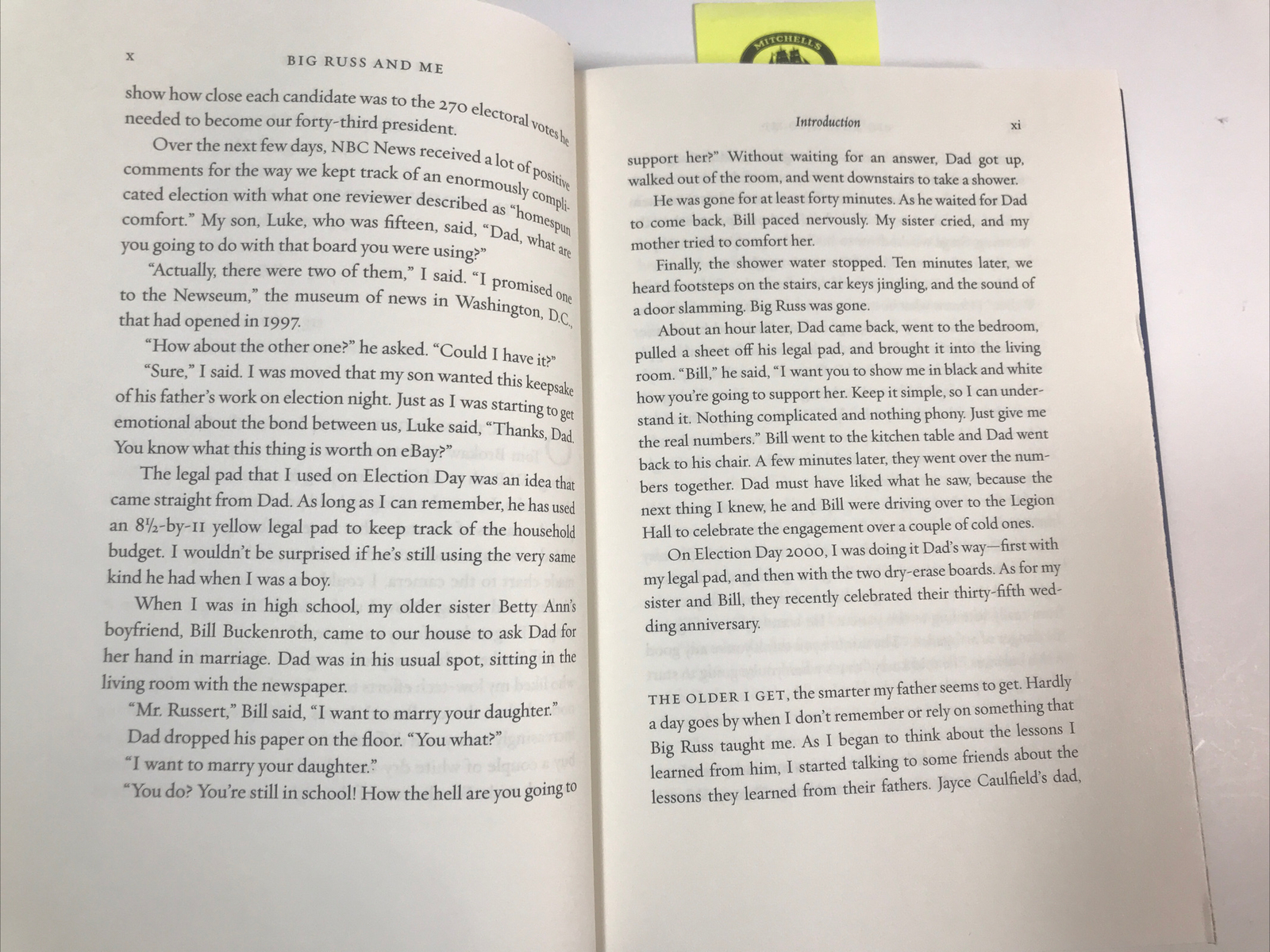Big Russ and Me by Tim Russert — Autographed / 1st Edition + Lecture pamphlet