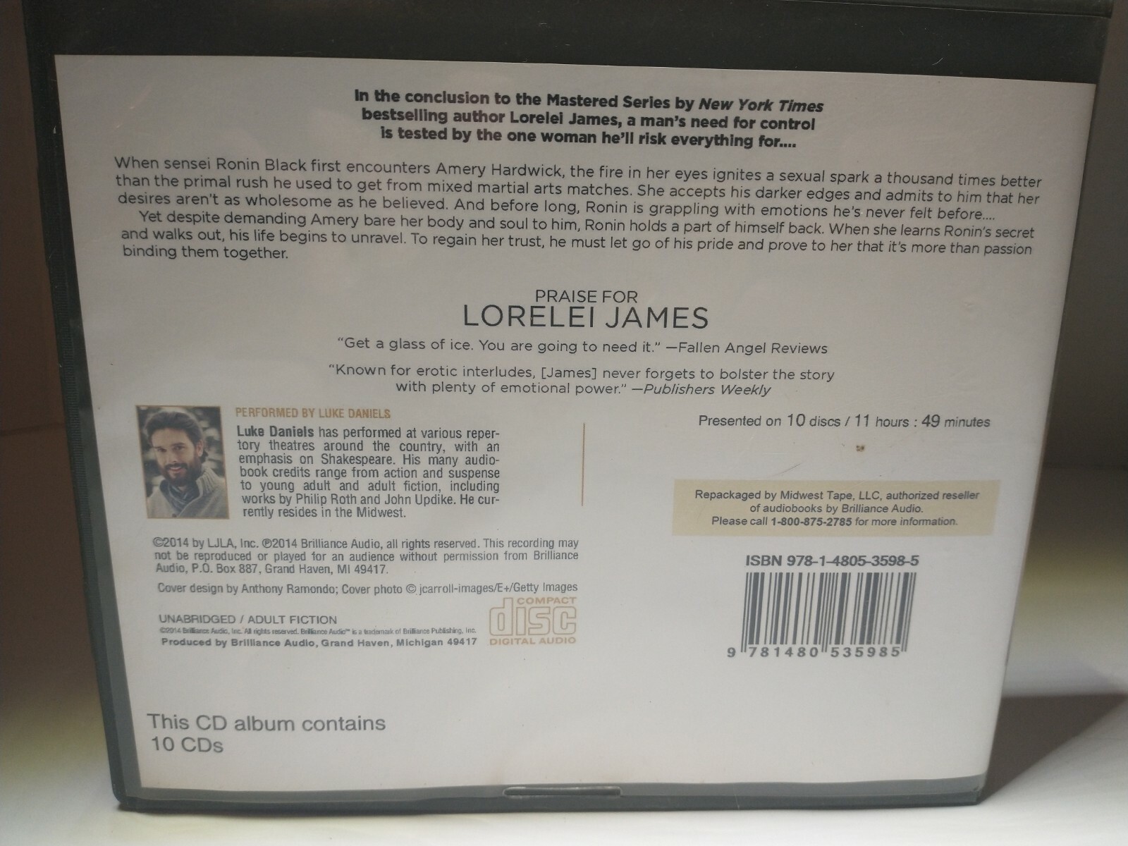 UNWOUND by LORELEI JAMES Unabridged 10 cd’s LUKE DANIELS