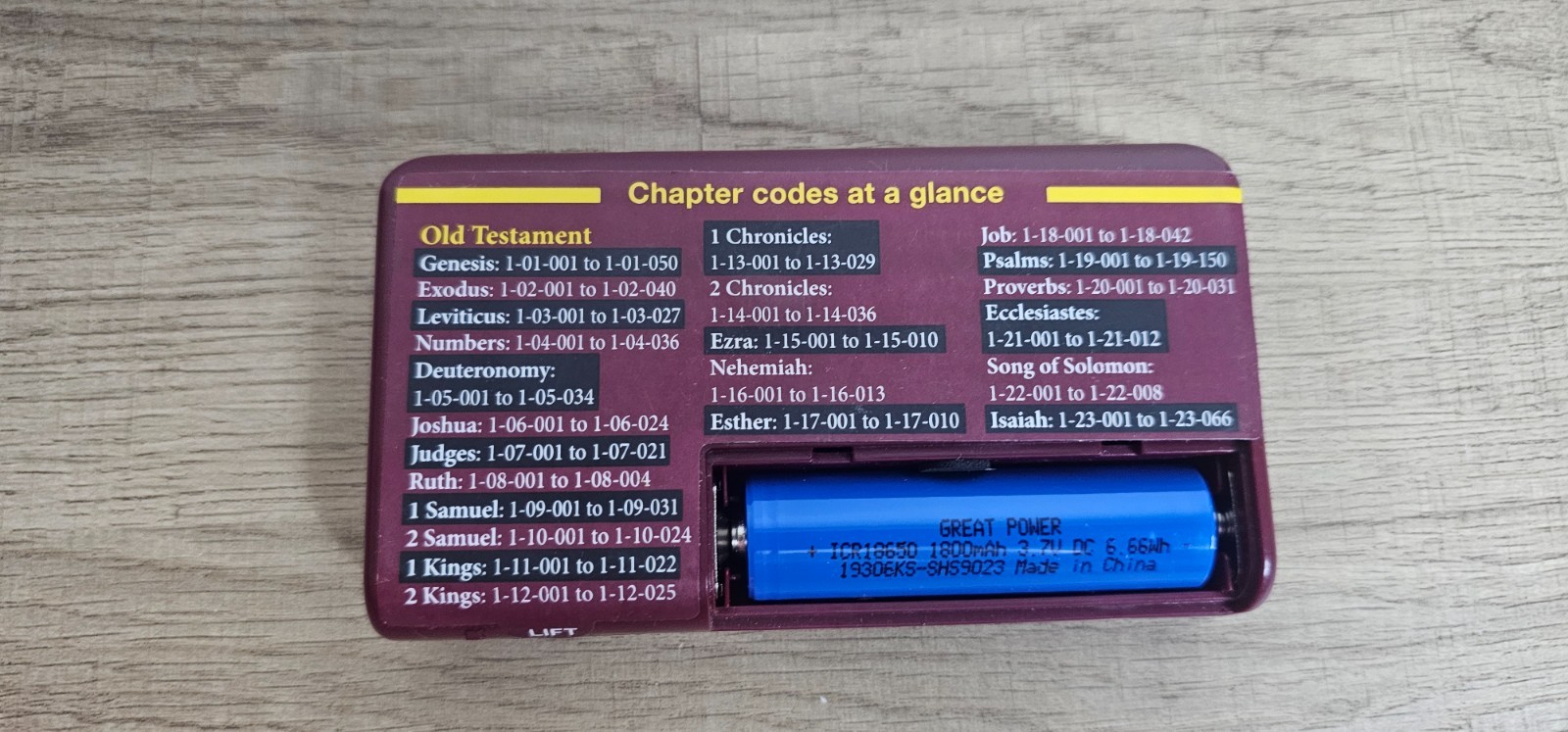Wonder Bible KJV Talking Audio Bible Player King James Version
