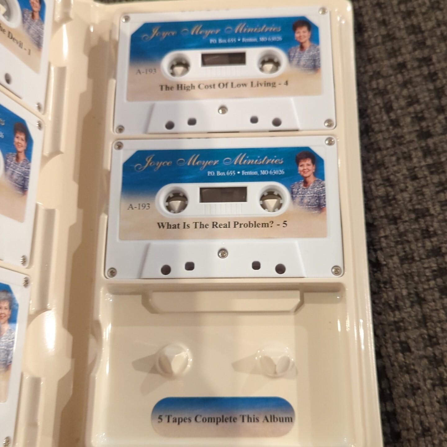 Set Of 5 Joyce Meyer Cassette Tapes. How To Handle Temptation Audiobook