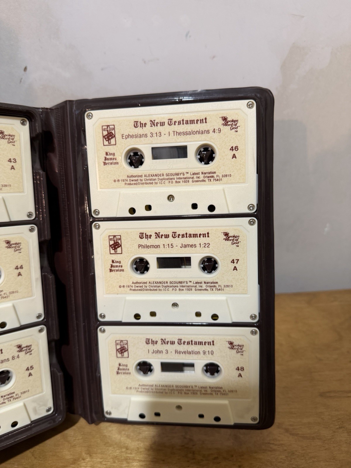 Alexander Scourby New Testament Bible 12 Cassette Set King James Version Gospel