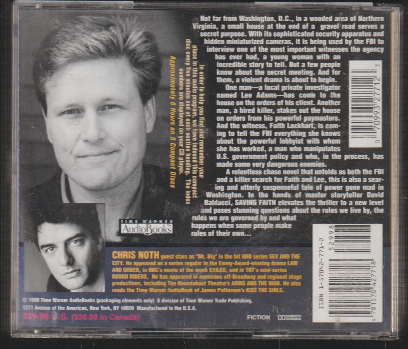 Saving Faith by David Baldacci audiobook (5 CDs, abridged) Read By Chris Noth