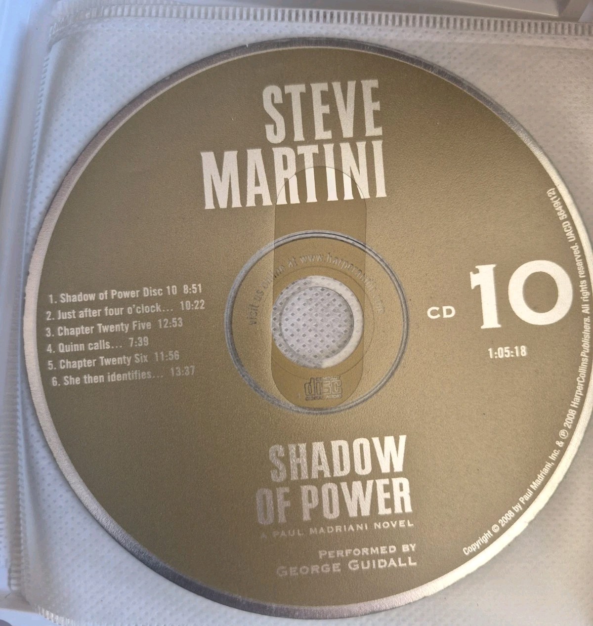 📚 ⭐ Steve Martini Shadow of Power Audiobook Unabridged 12 Discs Paul Madriani