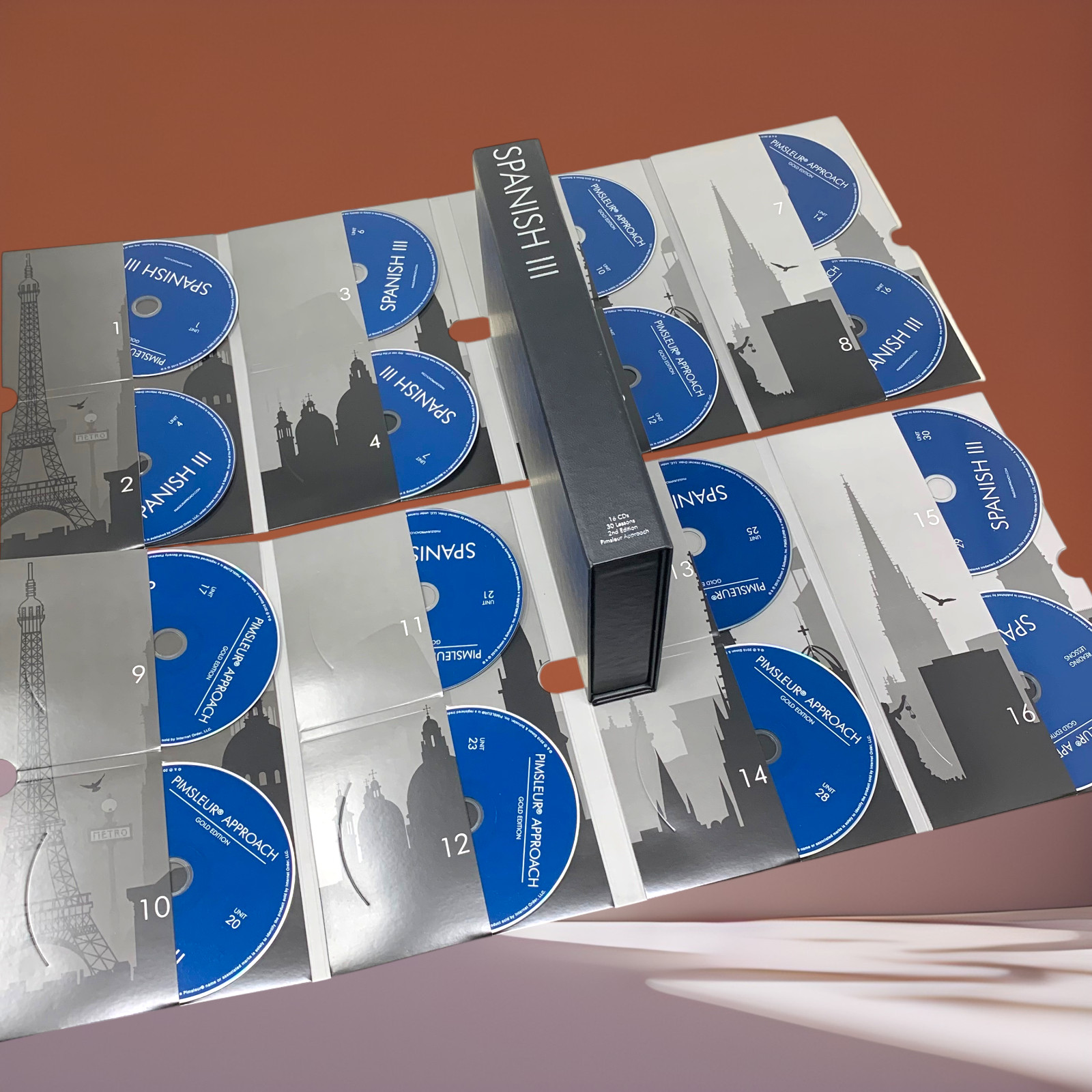 NEW Pimsleur Approach Gold Edition Spanish I II III IV 1-4 Complete 64 CD Set
