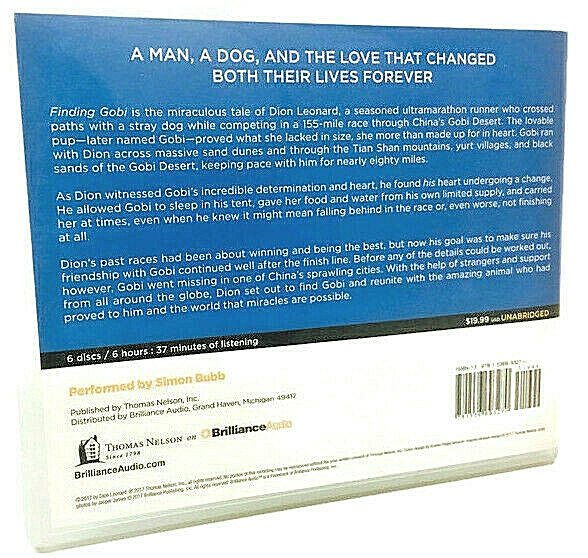 Finding Gobi Unabridged Dion Leonard Thomas Nelson 6-CD Audiobook (2017) 6h36m