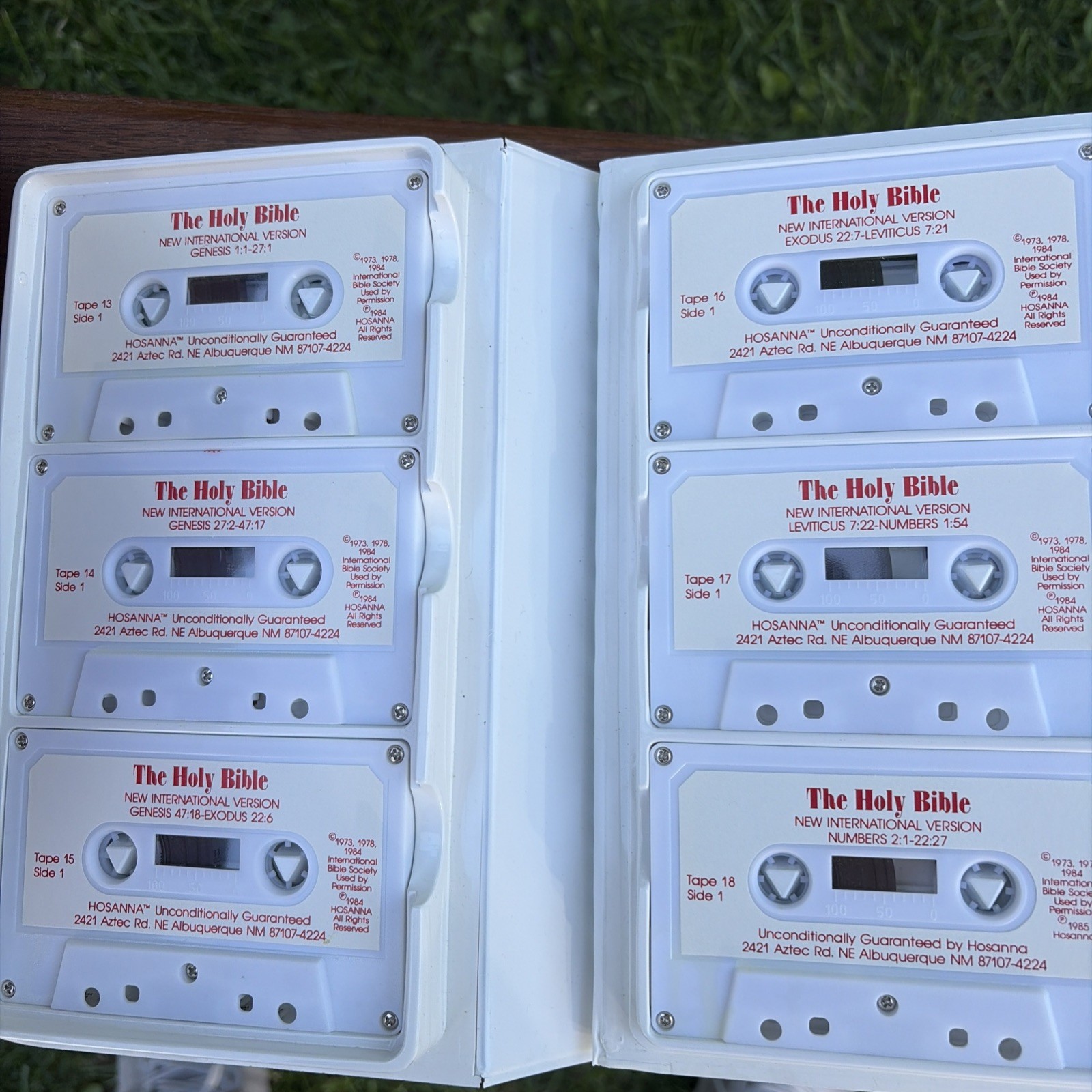 The Bible on Cassette NIV Version Complete Set Old and New Testament in slipcase