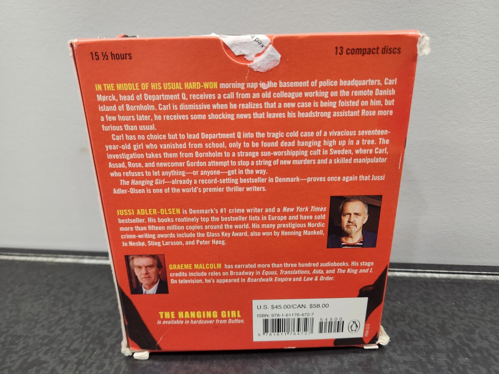 The Hanging Girl Jussi Adler-Olsen Department Q Unabridged Audio Book On CD