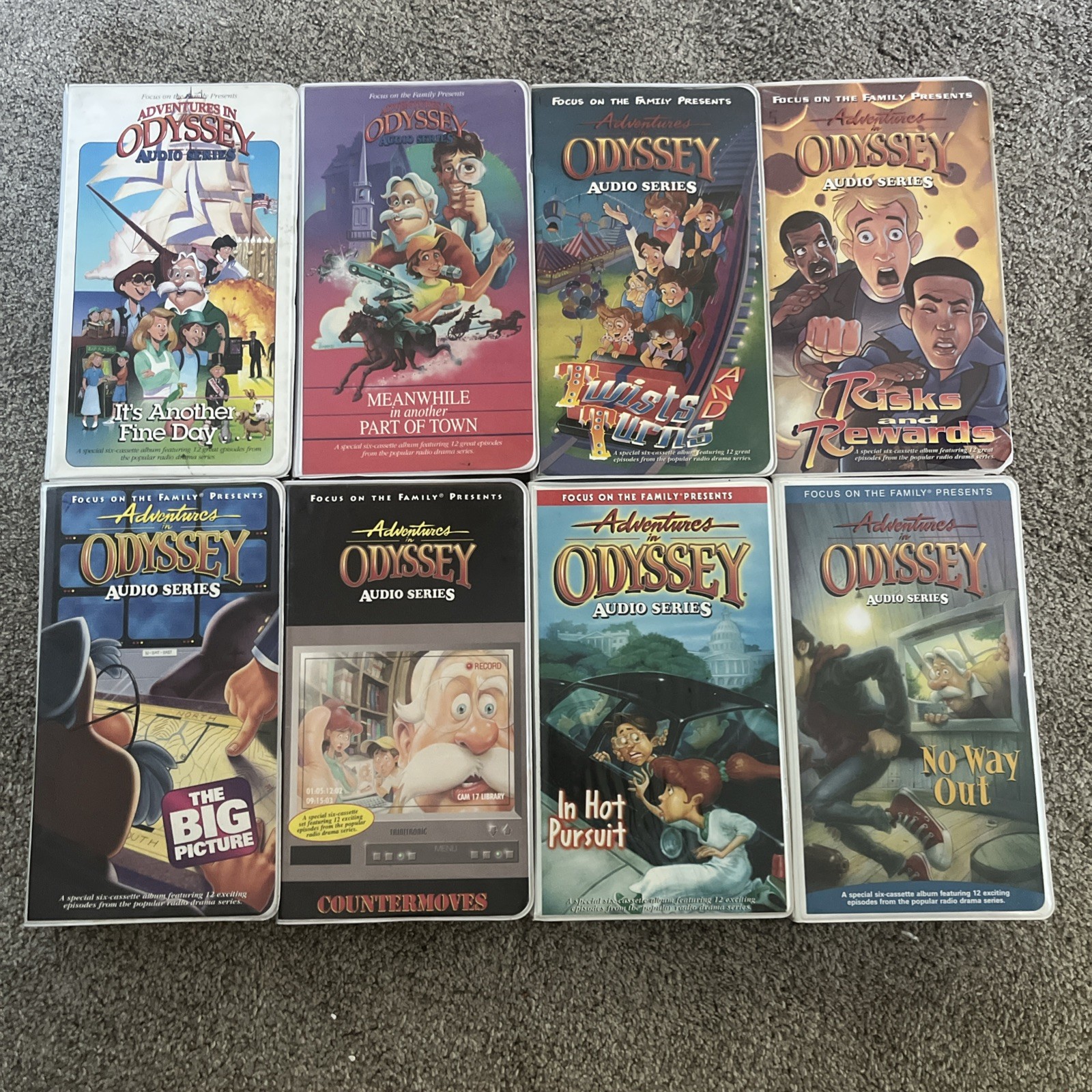 Lot Of 8 Aventures In Odyssey Audio Cassettes Vintage