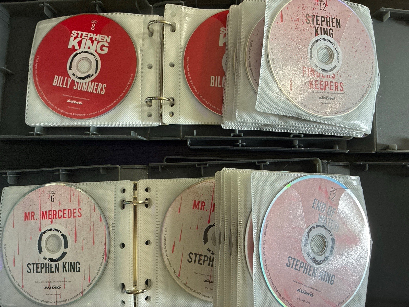 Stephen King Audiobook CD Lot Mr Mercedes Trilogy + Billy Summers Complete
