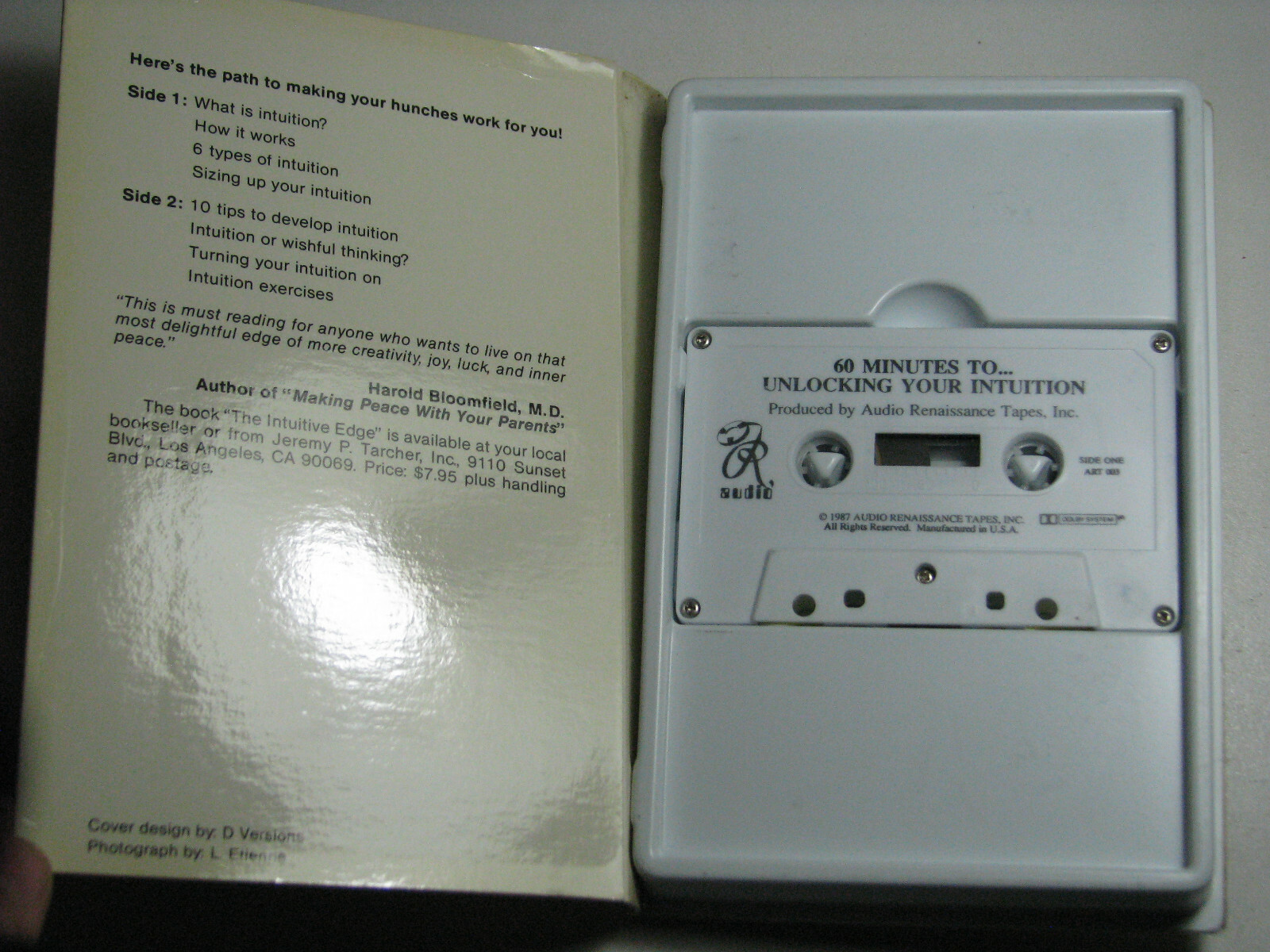 60 MINUTES TO UNLOCKING YOUR INTUITION Phillip Goldberg 1987 Audio Tape Cassette
