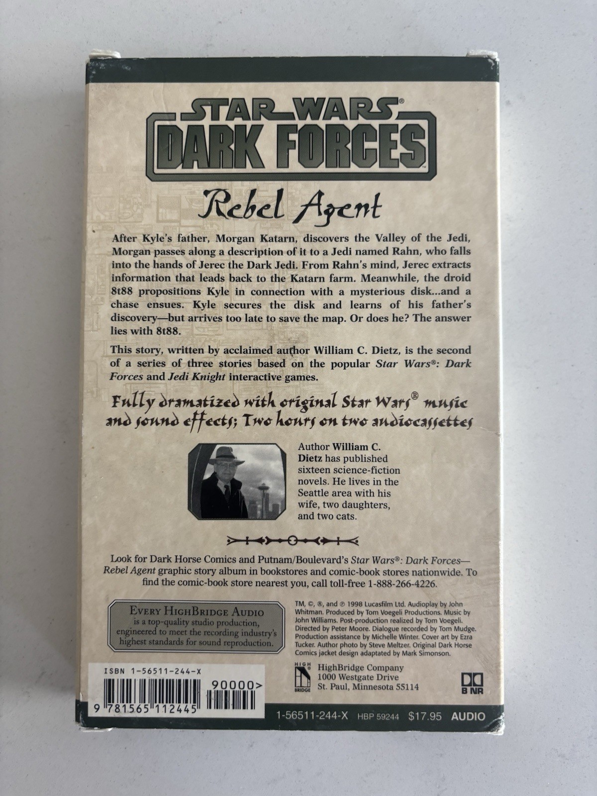 Star Wars Dark Forces Rebel Agent, Soldier For The Empire, Jedi Knight Cassettes