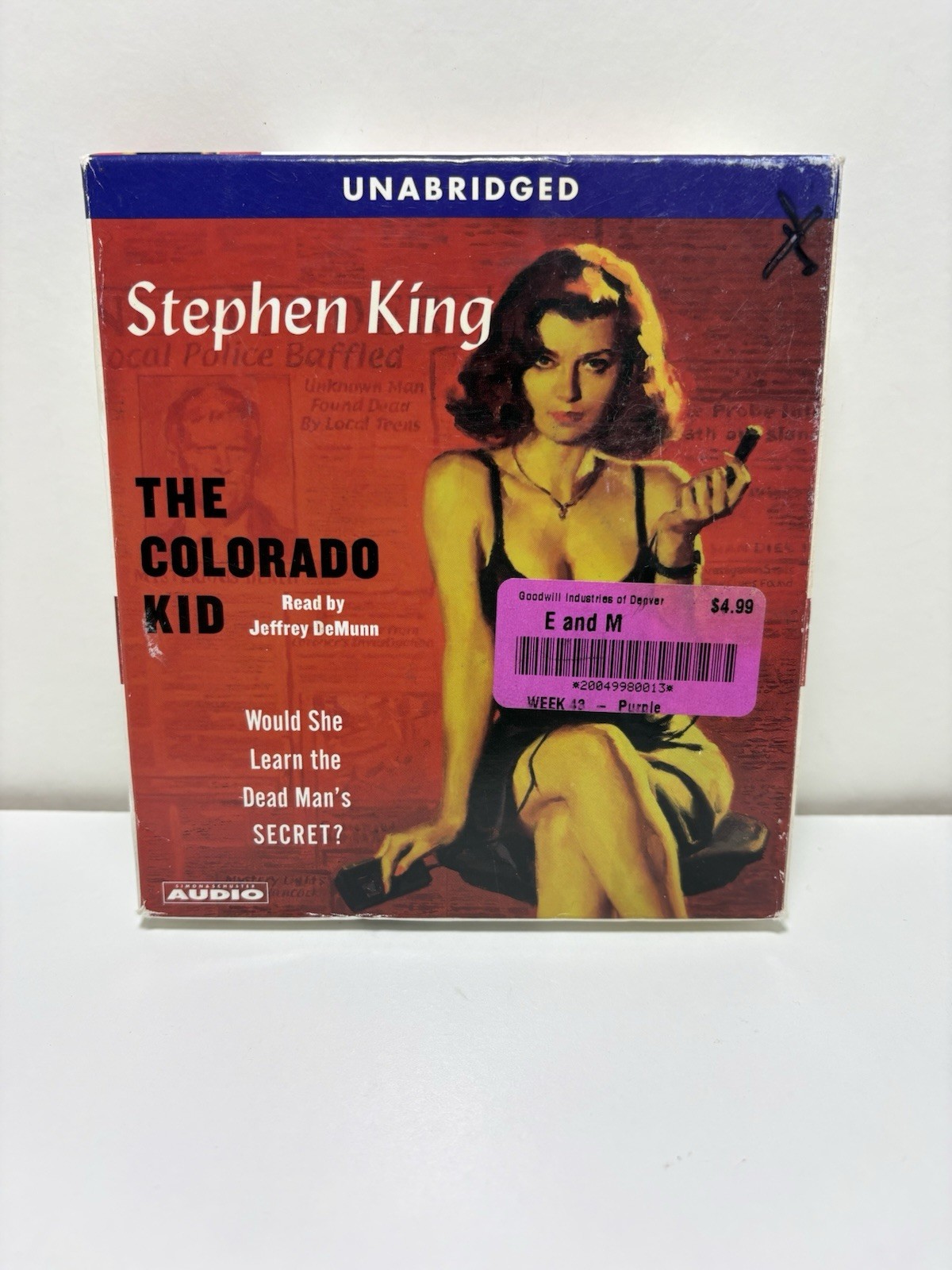 The Colorado Kid by Stephen King: Unabridged Audiobook 4 CD’s 4 Hours