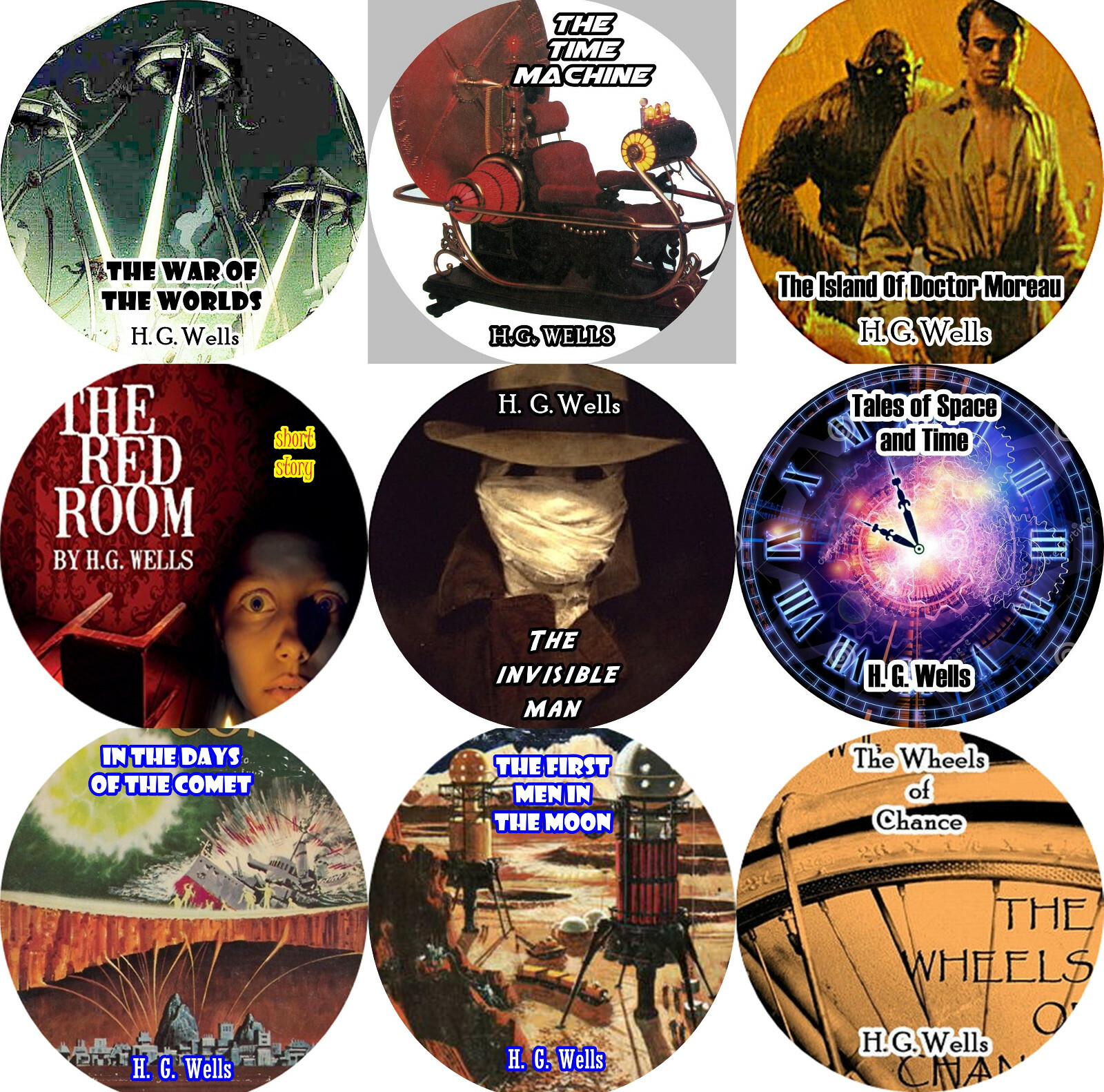 H. G. WELLS Lot of 9 / Mp3 (READ) CD Audiobooks / War of the Worlds Time Machine