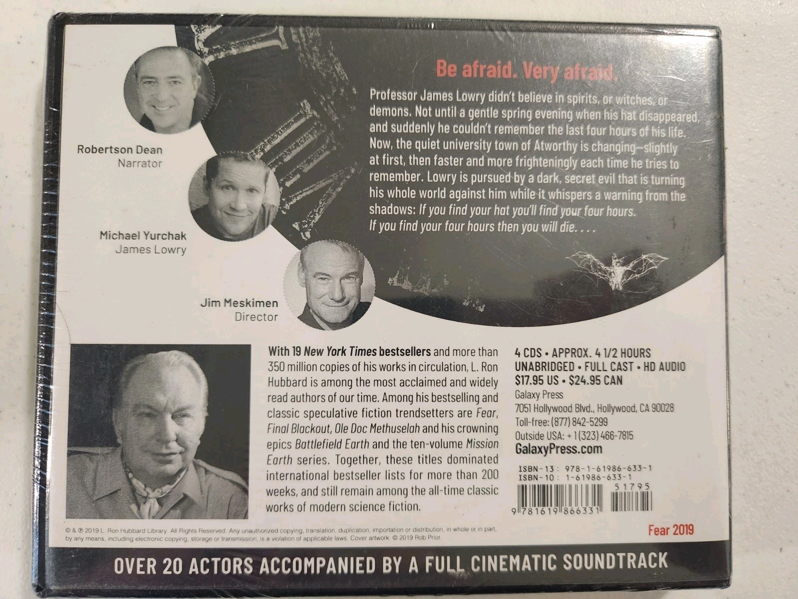 Fear by L Ron Hubbard 4 CD Unabridged Audiobook