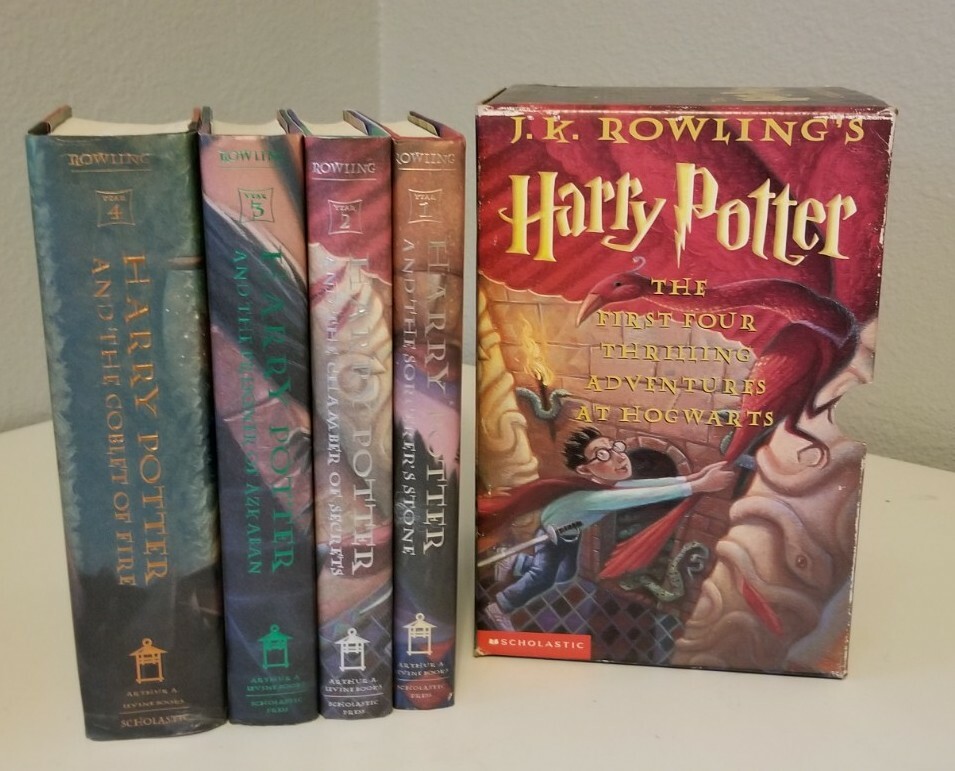 Harry Potter 4 Book Box Complete Set Collection 1 2 3 4 5 6 7