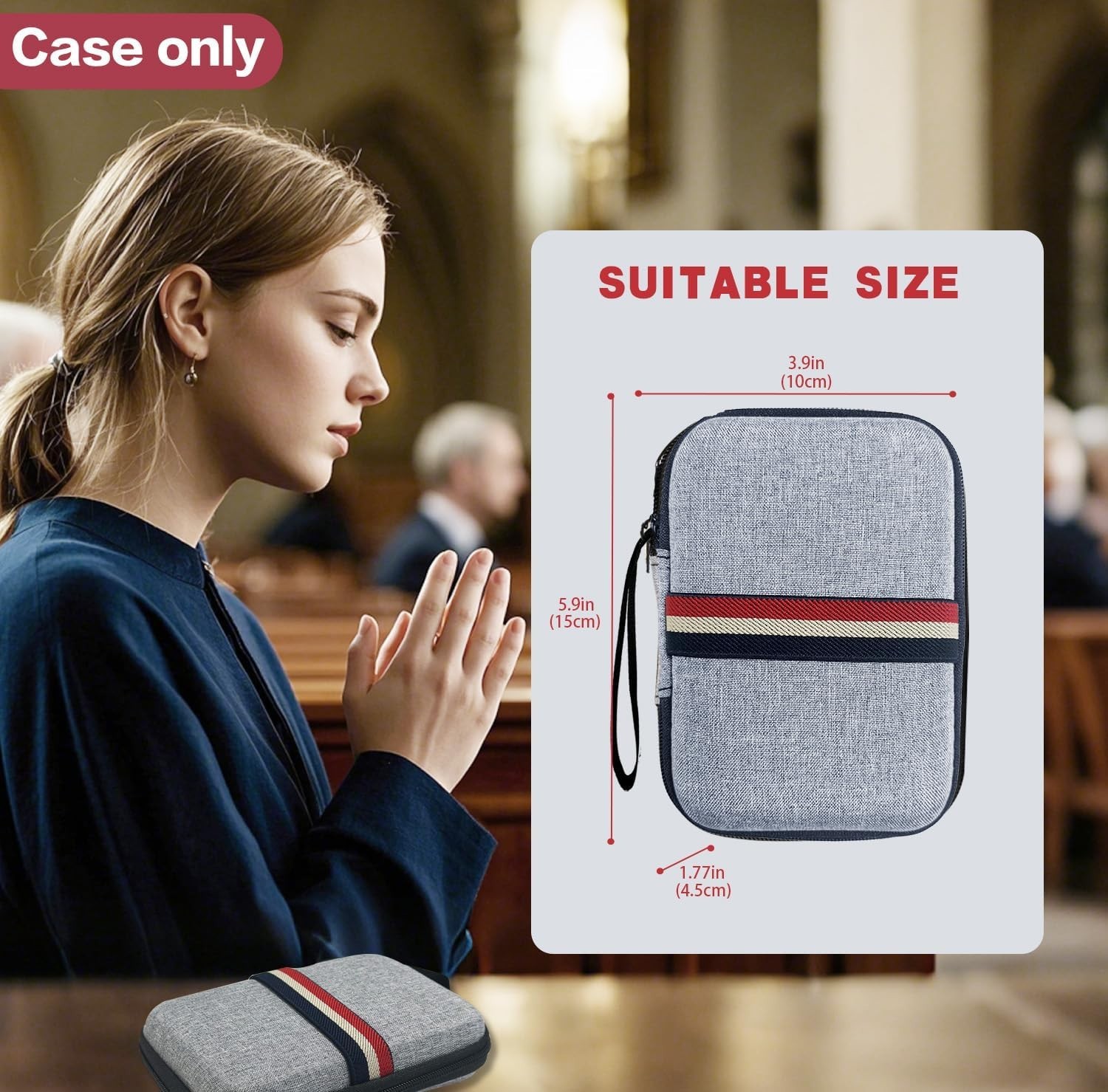 Carrying Case Compatible with Wonder Bible -The Talking Audio Bible Player，Light