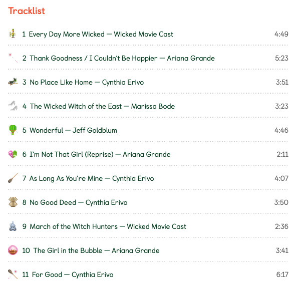 NEW — YOTO WICKED For Good The Soundtrack — Audio Card