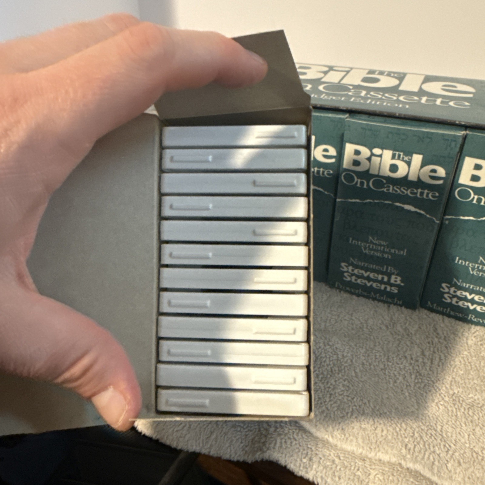 Bible On Cassette New International Version Narrated by Stevens 12 Cassettes