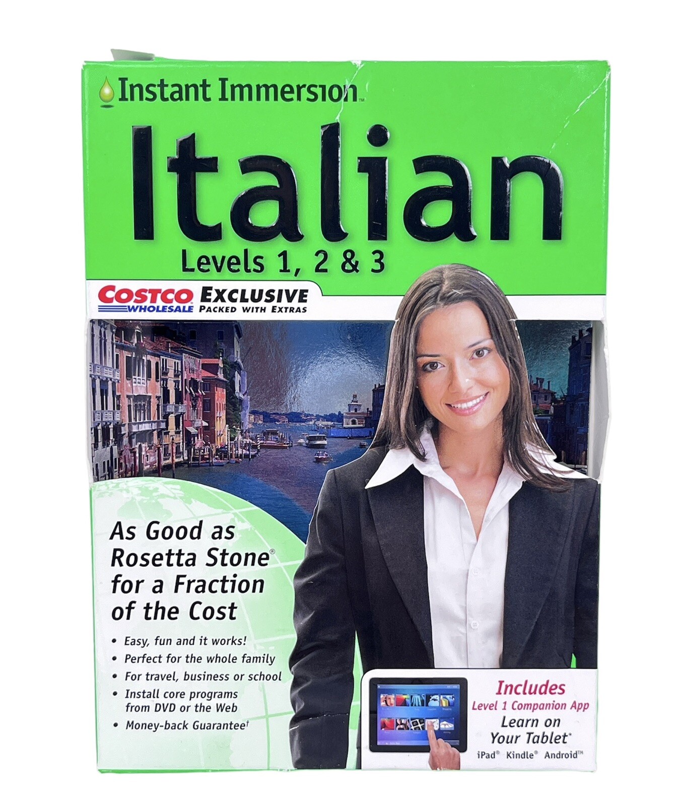Instant Immersion Language Learning Course: Italian Levels 1, 2, 3 DVD/CD’s New