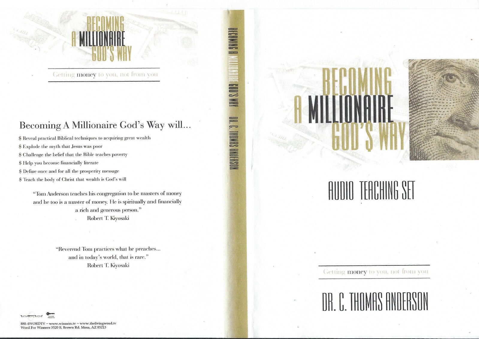 BECOMING A MILLIONAIRE GOD’S WAY 3 CD AUDIO TEACHING SET DR. C. THOMAS ANDERSON