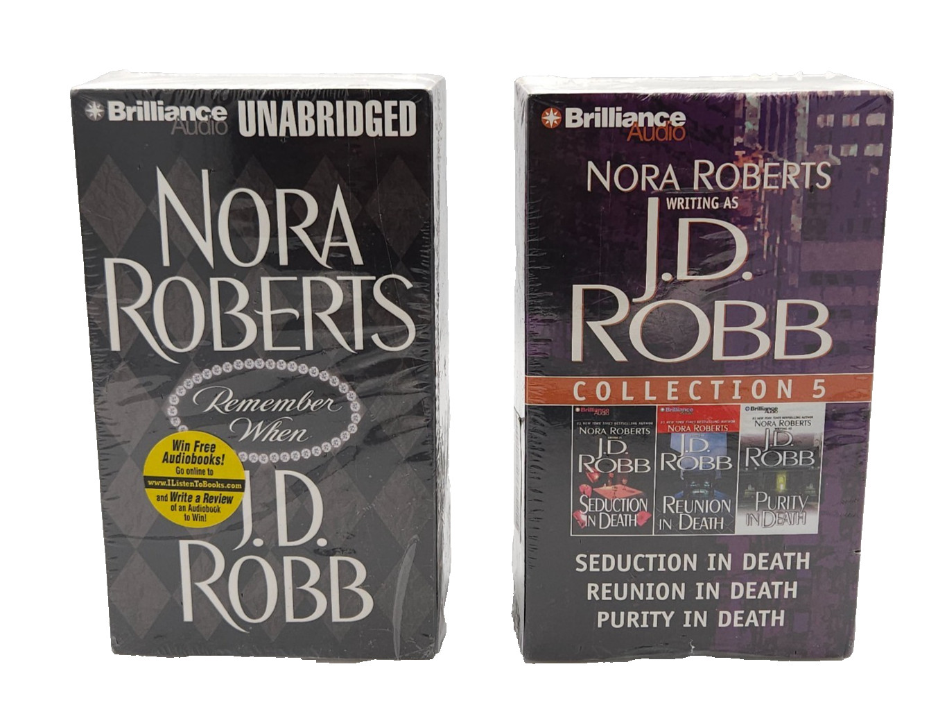 Nora Roberts J.D. Robb Audio Books Cassettes Remember When & Collect 5 In Death