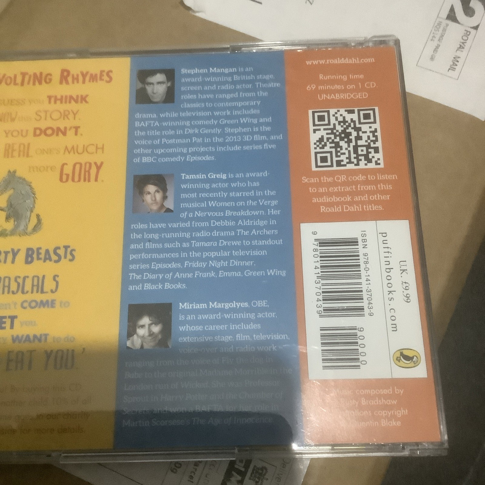 Revolting Rhymes and Dirty Beasts by Roald Dahl (CD-Audio)