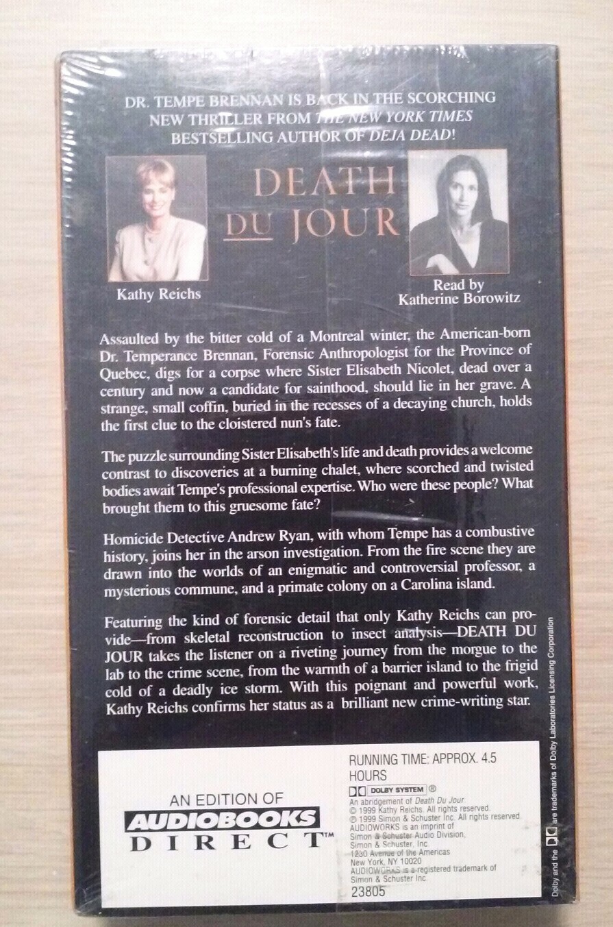 Death Du Jour: A Novel [4 Cassettes Audio book] Simon & Schuster — New Sealed