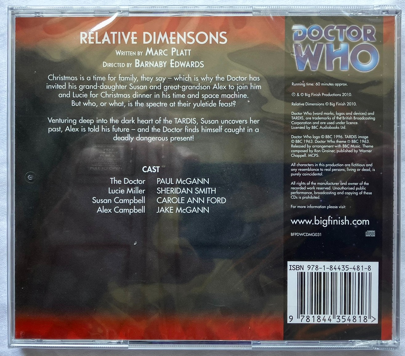 Doctor Who Relative Dimensions — Big Finish CD Paul McGann Eighth *NEW & SEALED*