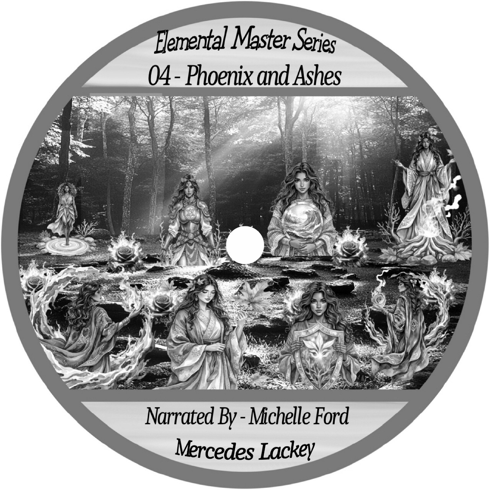 M. Lackey Elemental Masters 14 unabridged audiobooks on mp3 Cds or flash drive