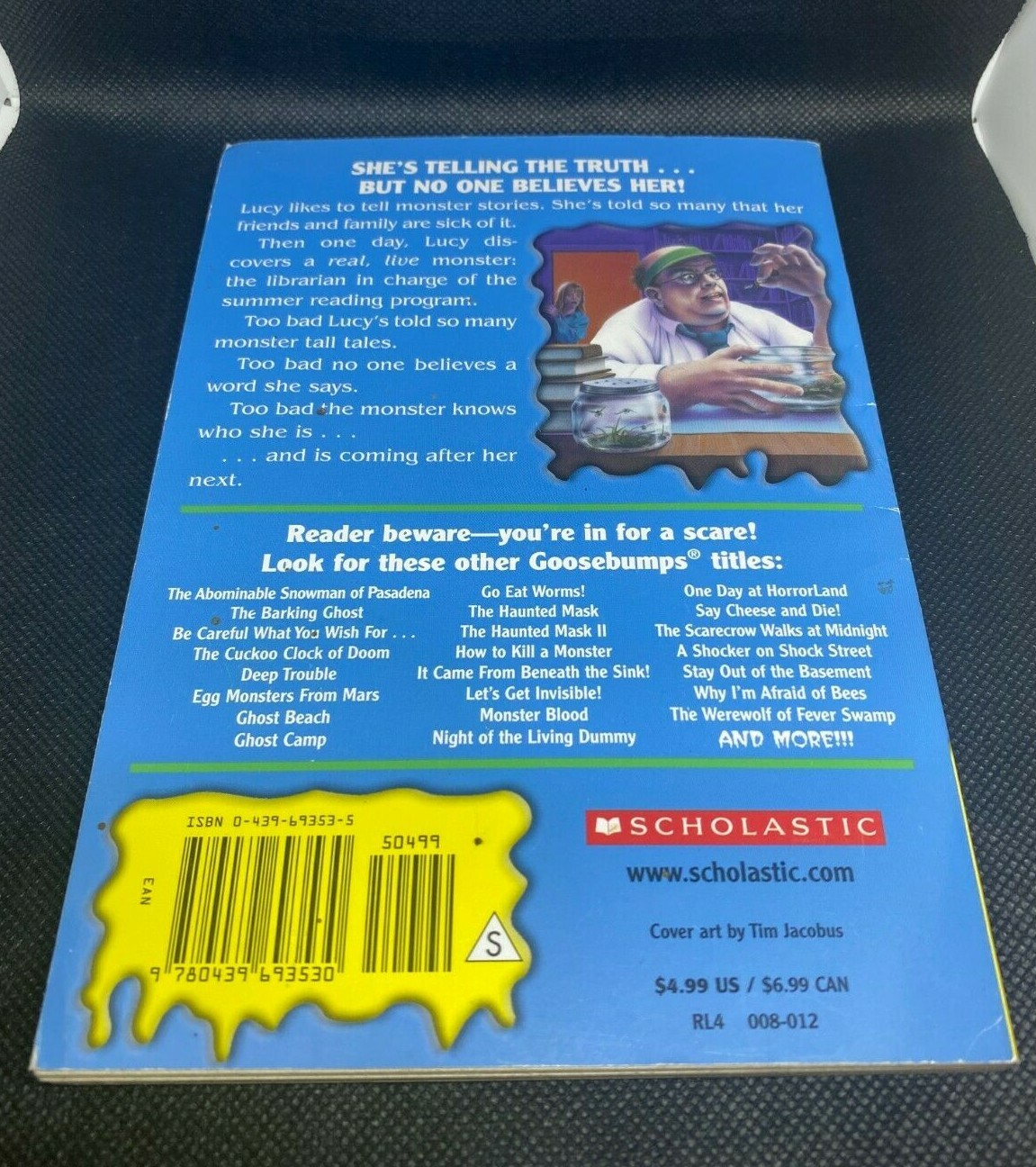 Goosebumps: The Girl Who Cried Monster No. 8 by R. L. Stine (1993, Paperback)