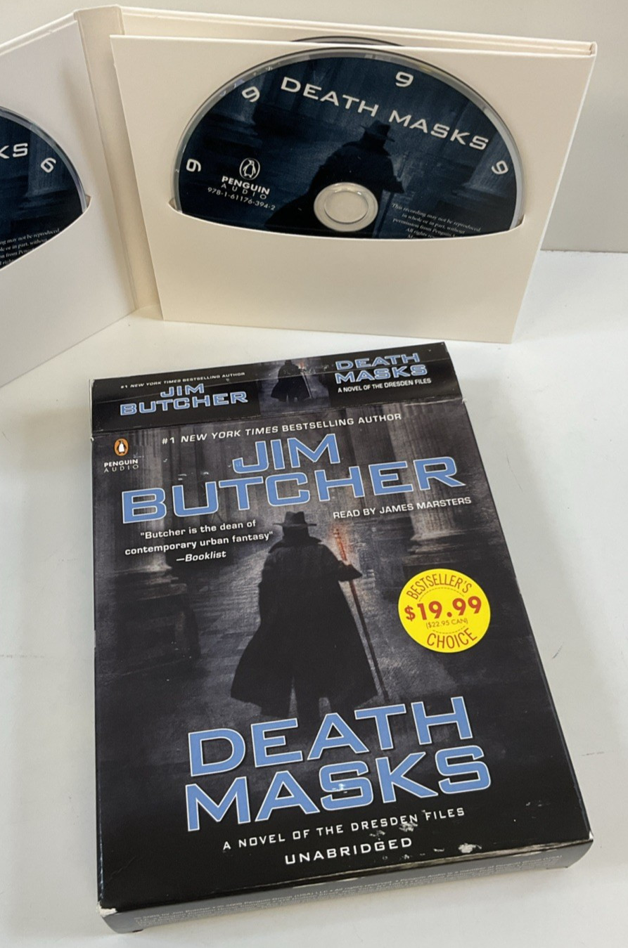 Death Masks by Jim Butcher Unabridged Audio Book 9 CDs/2009 Penguin Audio