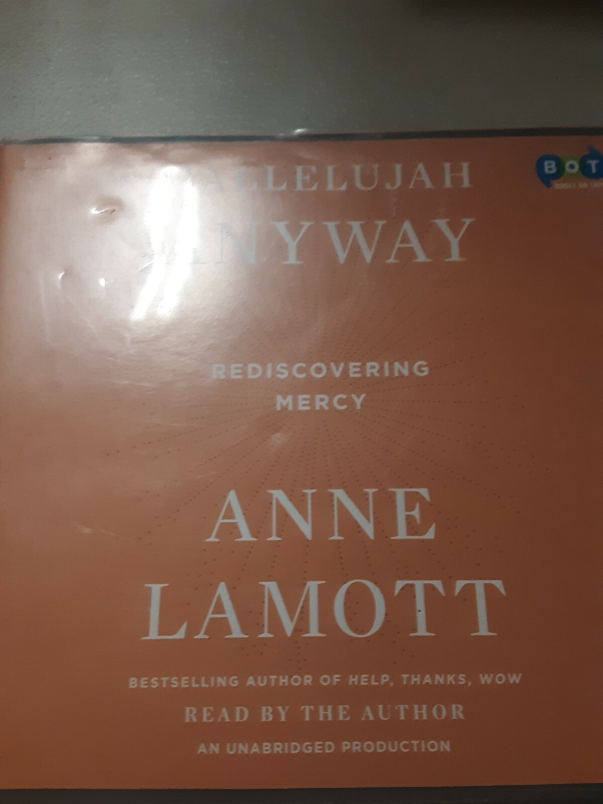 Shelf175A Audiobook~ HALLELUJAH ANYWAY, ANNE LAMOTT