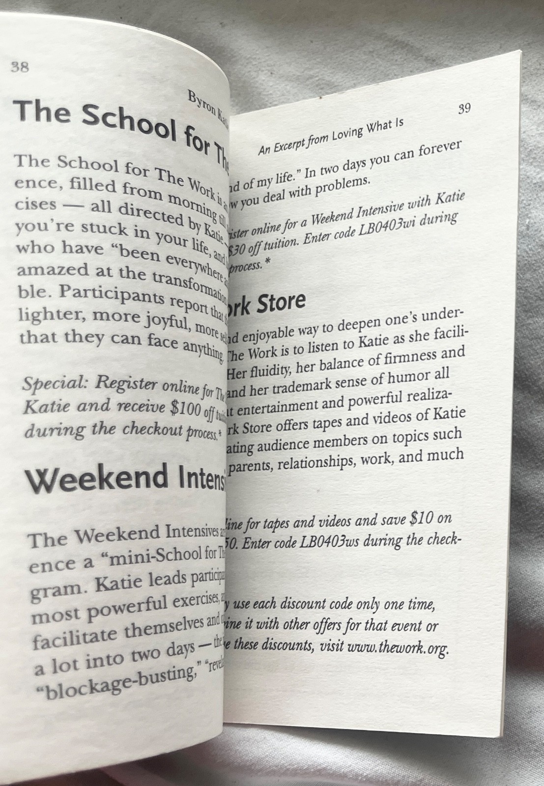 Loving What Is❤️Byron Katie💿Stephen Mitchell Audio CD Sampler Booklet📓The Work