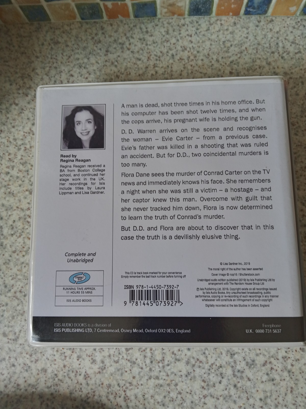 lisa gardner never tell audio book cd ISIS 11 cds 2019 regina reagan unabridged