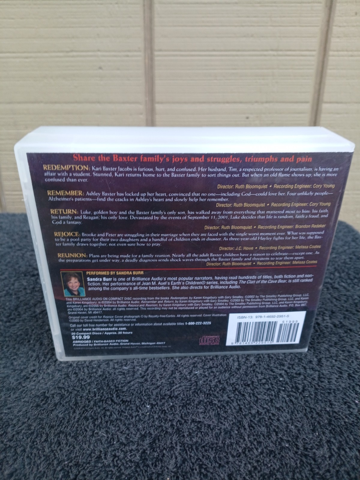 Redemption CD Collection Karen Kingsbury 20-Disc Set VG Abridged All 5 Audiobook