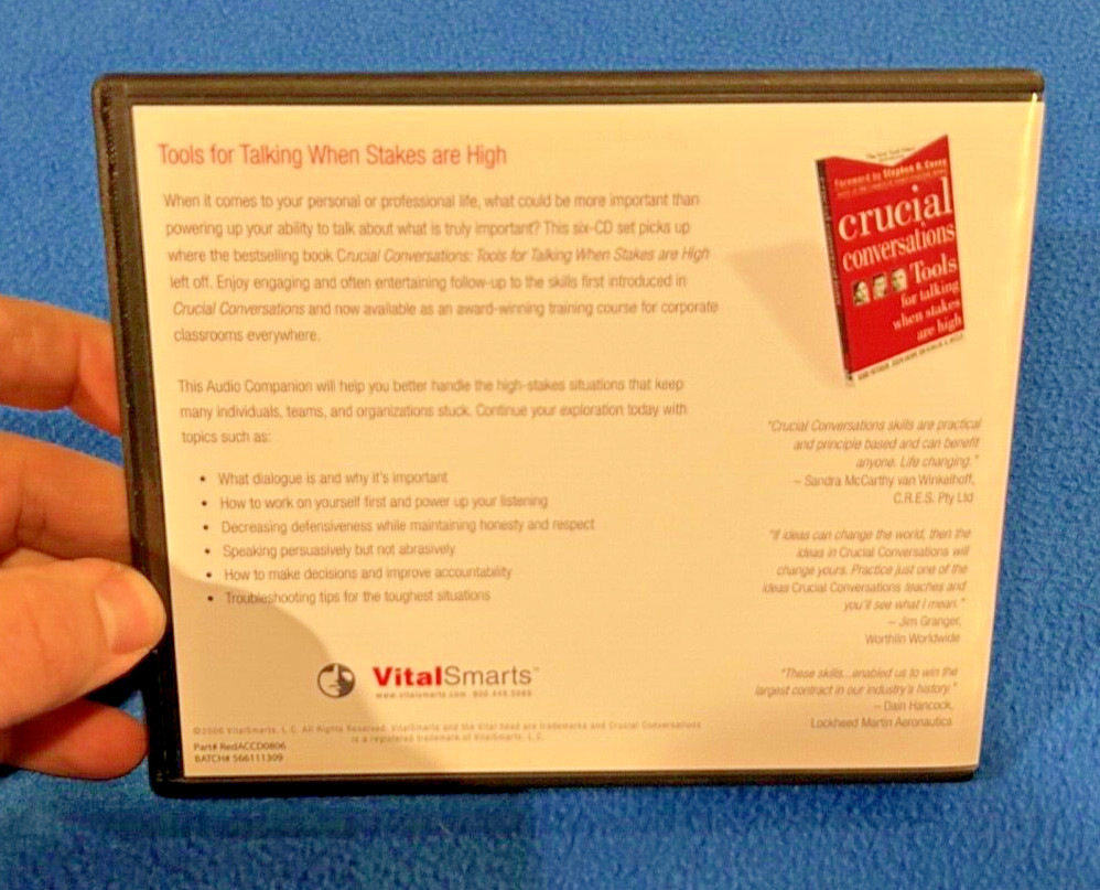 Crucial Conversations Audio Companion by Vital Smarts AUDIO CD 6-Disc Set