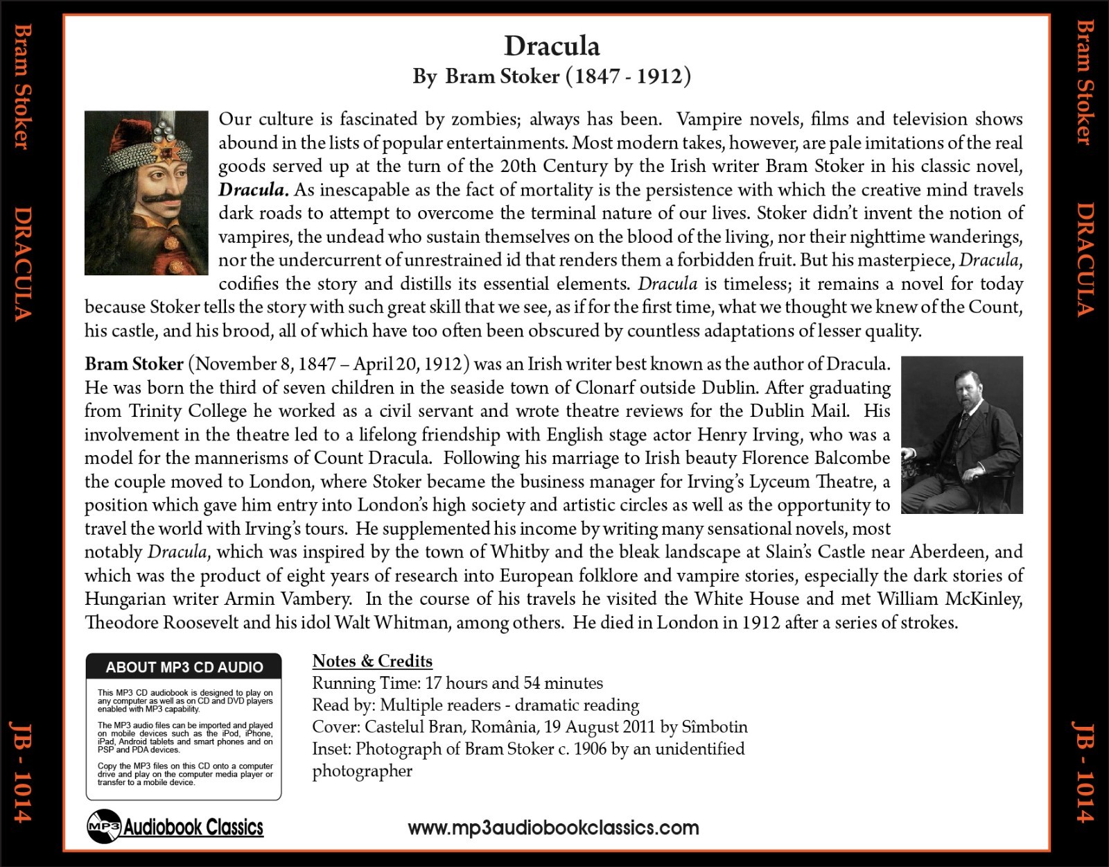 Dracula — Unabridged MP3 CD Audiobook in CD security sleeve