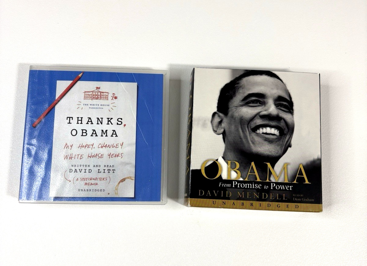 Obama Audio Books on CD Lot of 2 Promise to Power Mendell and Thanks Obama Litt